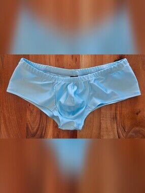 Light Blue Men's Cheeky Briefs - Lightweight Stretch Underwear